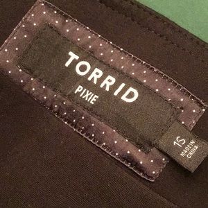 Torrid Pixie Pant black size 1S